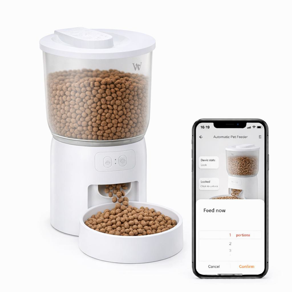 Smart Pet Feeder 3L Automatic Food Dispenser For Cats, Dogs Small Pets Indoor, Timed And Quantitative Dry Food Cat Feede