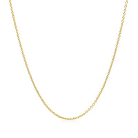 14k Yellow Gold Round Cable Link Chain 1.1mm
