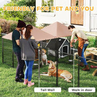 Large Outdoor Dog Kennel With 2 Rooms, Rotating & Adjustable Height Bowls, Multiple Packages Will Be Shipped Please Pay 