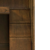 Basia Indoor Rubber Wood Cat Cabinet with Wheels, Ventilated Indoor Cat Condo with Multi-Level Shelves & Lockable Door, 