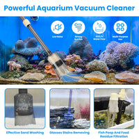 1 Set Multifunctional Electric Aquarium Gravel Cleaner Kit Length Adjustable Automatic Fish Tank Vacuum Cleaner Change W