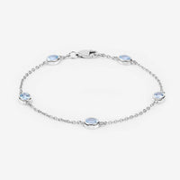 1.80 Carat Genuine Blue Topaz .925 Sterling Silver Bracelet