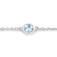 1.80 Carat Genuine Blue Topaz .925 Sterling Silver Bracelet