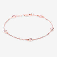 0.45 Carat Genuine Morganite .925 Sterling Silver Bracelet