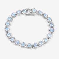 10.50 Carat Genuine Blue Topaz .925 Sterling Silver Bracelet