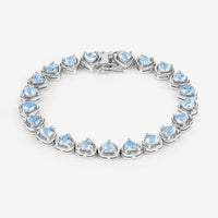 10.50 Carat Genuine Blue Topaz .925 Sterling Silver Bracelet