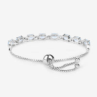 7.60 Carat Genuine Blue Topaz .925 Sterling Silver Bracelet