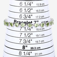 10.24 Carat Genuine Peridot and White Diamond .925 Sterling Silver Bracelet
