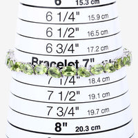 21.37 Carat Genuine Peridot .925 Sterling Silver Bracelet