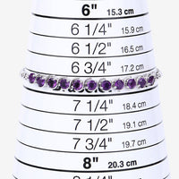 2.64 Carat Genuine Amethyst .925 Sterling Silver Bracelet