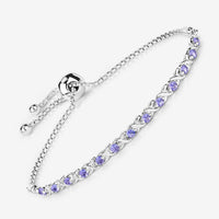 0.91 Carat Genuine Tanzanite .925 Sterling Silver Bracelet