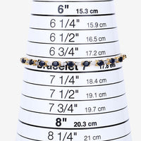 1.83 Carat Genuine Blue Sapphire and White Diamond .925 Sterling Silver Bracelet