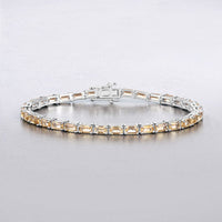 12.80 Carat Genuine Citrine .925 Sterling Silver Bracelet