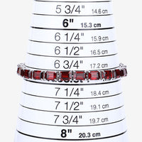 27.60 Carat Genuine Garnet .925 Sterling Silver Bracelet