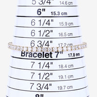 7.00 Carat Lab Grown Diamond 14K Yellow Gold Bracelet