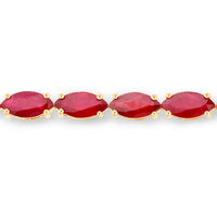 9.50 Carat Genuine Ruby 14K Yellow Gold Bracelet