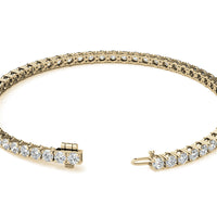 3.00 CTW AGI Certified Lab-Grown Diamond Tennis Bracelet in 14K Yellow or White Gold – G/VS Clarity
