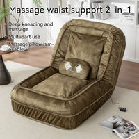 Upholstered Human Dog Bed for Adult & Pets,with 5 Adjustable Position &Massage Pillow, Bean Bag floor sofa with 2 Soft P