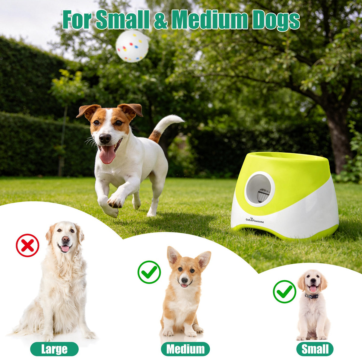 Automatic Dog Ball Launcher Rechargeable Interactive Pet Ball Thrower For Small Medium Dogs Interactive Dog Fetch Toy Wi