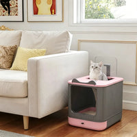 Cat Litter Box with Adjustable Front 17.5 Inches X 13.6 Inches X 15.9 Inches