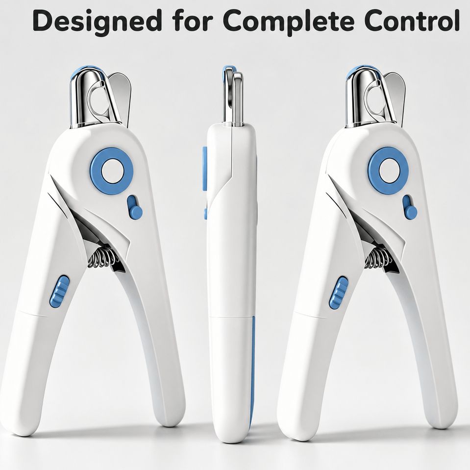Pet Nail Clippers For Cats & Dogs, Professional Upgraded Pet Nail Trimmer With Safety Guard, Non-Slip Handle, Pet Groomi