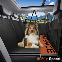 Rear Seat PU Leather Dog Car Seat Cover & Extender – Waterproof, Non-Slip, 400 lb Capacity