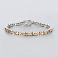 8.25 Carat Genuine Citrine .925 Sterling Silver Bracelet