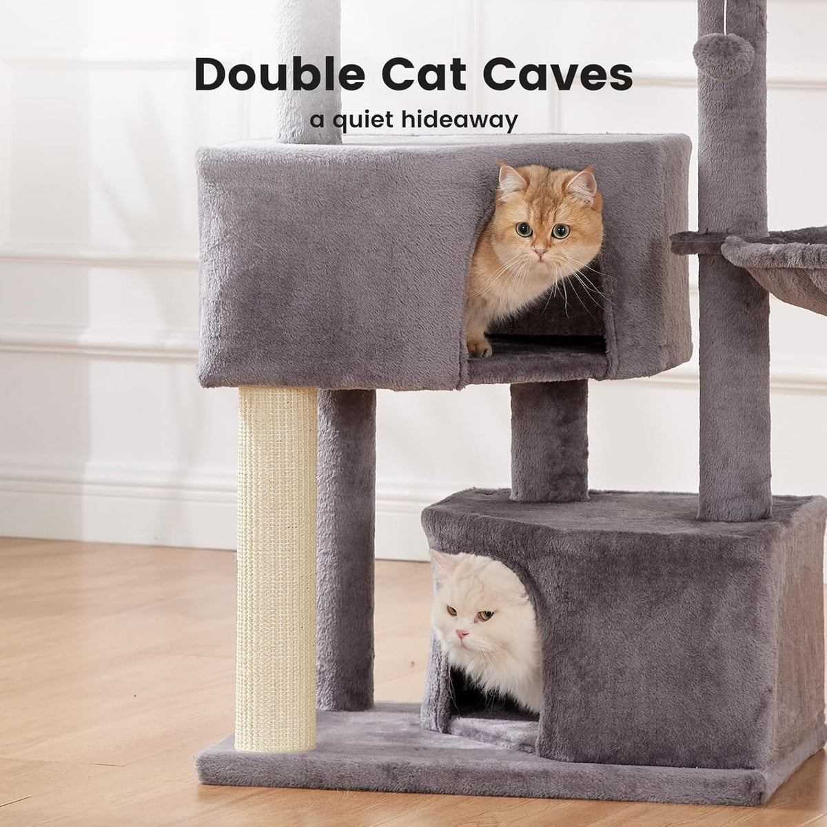 Gardner Pets Large Cat Tree For Medium To Large Cats, Heavy-Duty Cat Tower With Scratch Post And Washable Top Perch. Sel