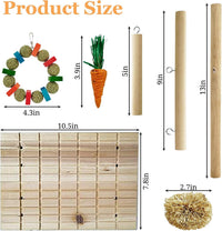 Rabbit Chew Toys Scratch Board Bunny Teeth Grinding Toy Set Small Pet