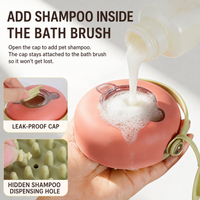 Shampoo Dispensing Pet Bath Brush for Dogs and Cats