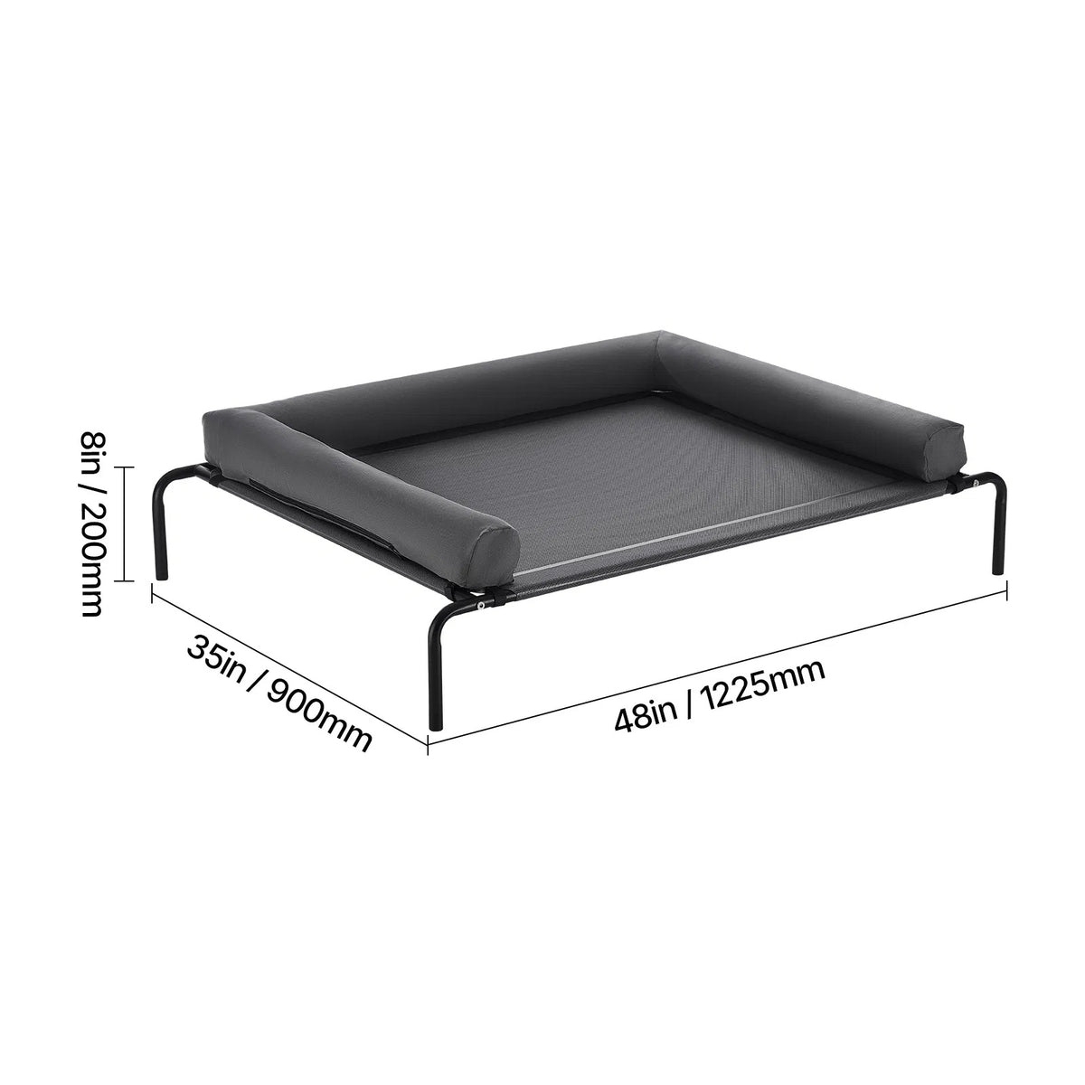 Elevated Dog Bed For Large Dogs XL, Raised Dog Bed Cot With Washable Pillow, Indoor & Outdoor Cooling Dog Bed Hammock, H