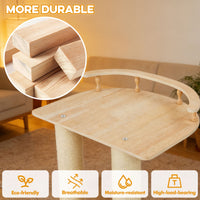 Heavy-Duty No-Drill Large Cat Tree-Solid Wood, 5-Story Multi-Column Cat Tower, 80.4in For Large Spaces & Multi-Cat House