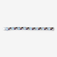 51.36 Carat Genuine Multi Stones .925 Sterling Silver Bracelet