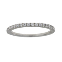 Cubic Zirconium Wedding Band Ring Sterling Silver