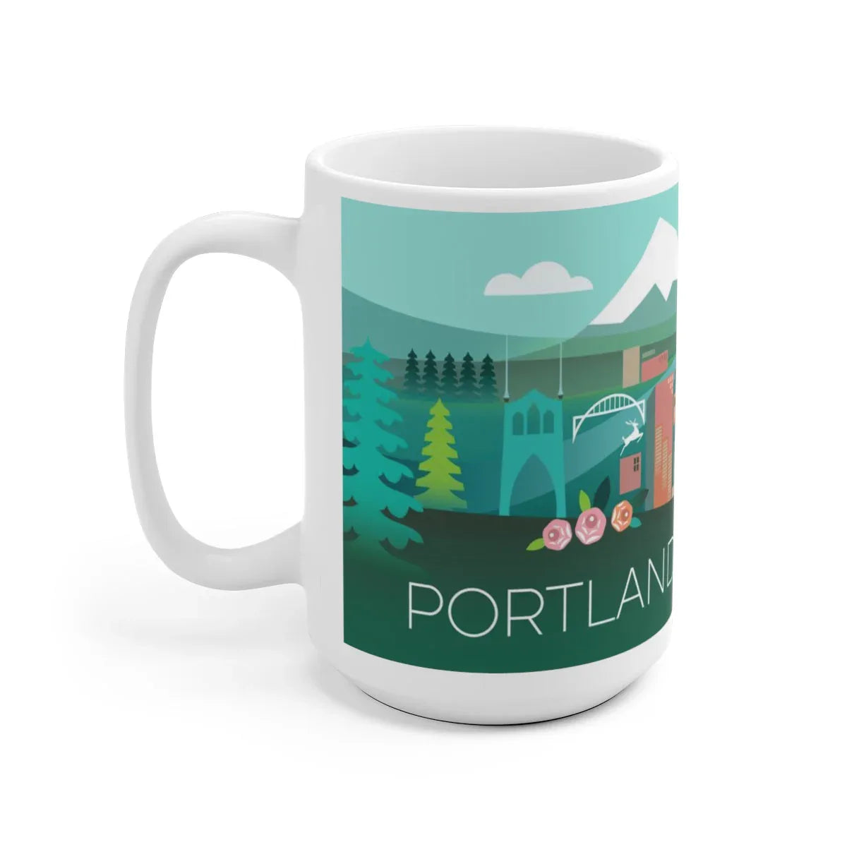 PORTLAND, OREGON 11 OZ OR 15 OZ CERAMIC MUG - BIG FRENCHIES