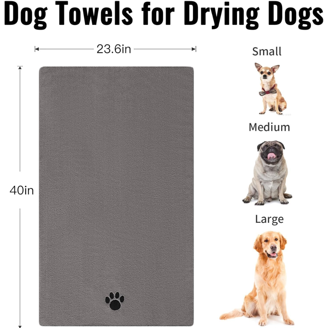 2 Pack Microfiber Dog Towels For Drying Dogs, Super Absorbent And Soft Pet Towels For Dogs Or Cats