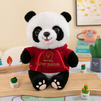 Cute Panda Plush Toy Wearing Clothes