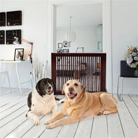 Wooden Pet Gate 3 Panels,Freestanding Length Adjustable