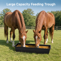 2-piece Dual-purpose Plastic Livestock Feed Trough Suitable For Daily Feeding Of Horses, Goats, Pigs And Other Animals W