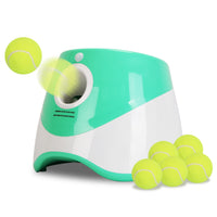 1Pc Automatic Dog Ball Launcher Toy Included 6 Tennis Balls Dog With 3 Adjustable Launch Distance Interactive Ball Throw
