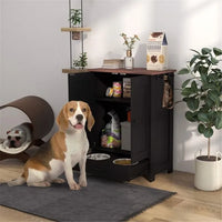 Dog Food Storage Cabinet-Black
