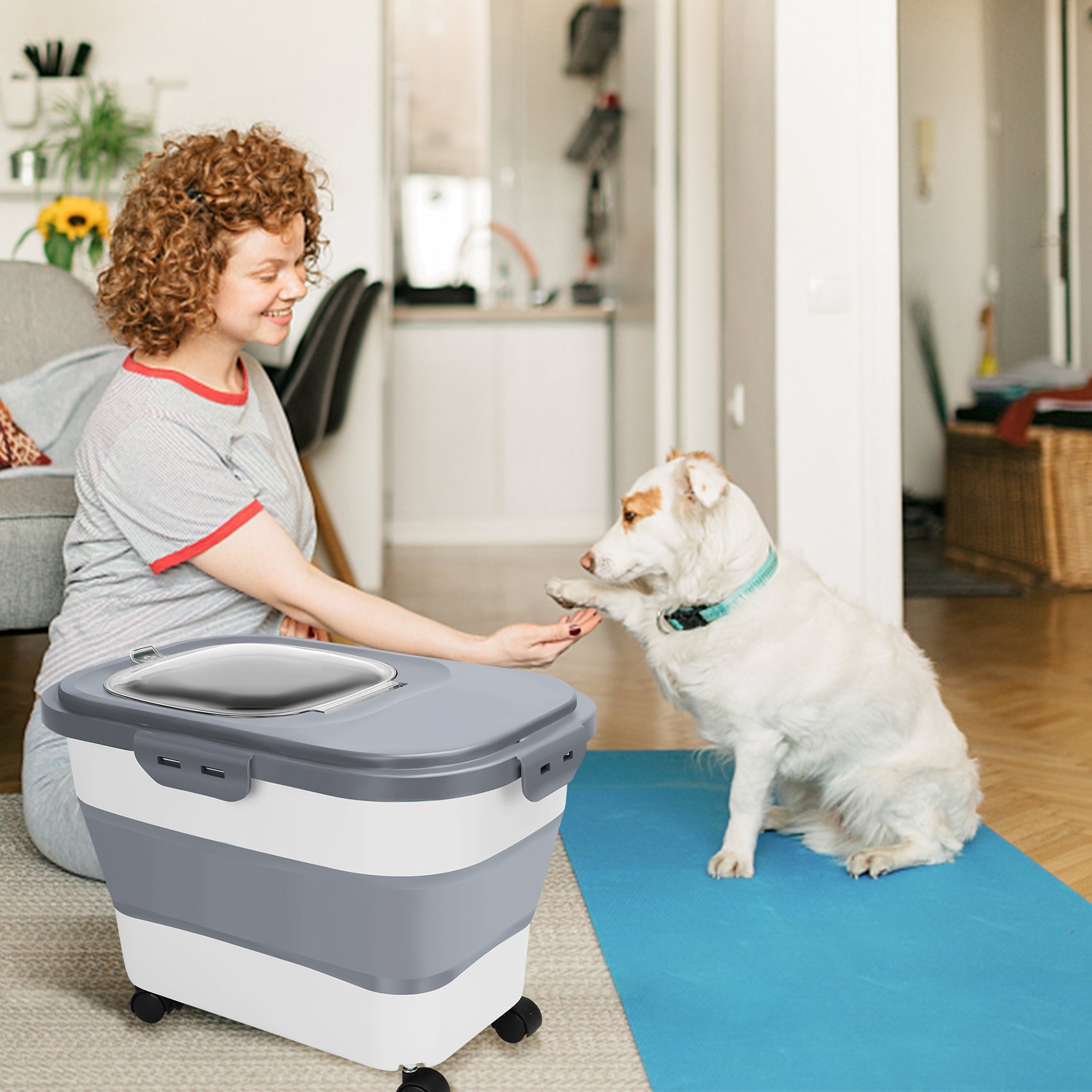 Best 20 Lb Pet Food Containers with Wheels and Lids - BIG FRENCHIES