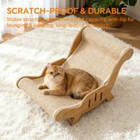 C-type all inclusive sisal cat lounge chair - integrated aesthetic, a natural decompression and relaxation place for cat