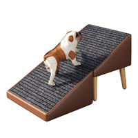 3-in-1 Dog Ramp 18.89"×17.91"×20.08" with Storage – Pet Stairs for Senior & Injured Dogs & Cats, Hidden Storage Footstoo