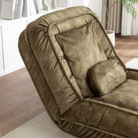Upholstered Human Dog Bed for Adult & Pets,with 5 Adjustable Position &Massage Pillow, Bean Bag floor sofa with 2 Soft P