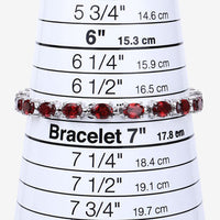 15.30 Carat Genuine Garnet .925 Sterling Silver Bracelet