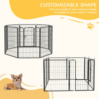 8 Panel Pet Playpen Play Yard Fence Home DIY Heavy-Duty Metal Foldable Indoor Outdoor 39"H