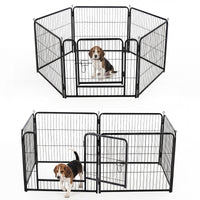 Metal Material, Foldable Pet Fence With A Door, Suitable For Small, Medium And Large-sized Dogs Outdoors
