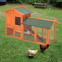 61inch Wooden Chicken Coop Hen House Rabbit Wood Hutch Poultry Cage Habitat