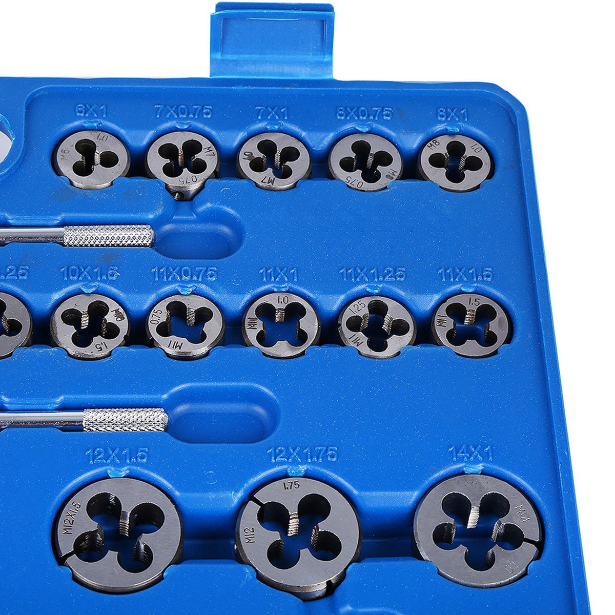 110pcs Set M2 M18 Screw Nut Thread Taps Dies With Wrench Handle Heavy Duty Hand Tool Kit